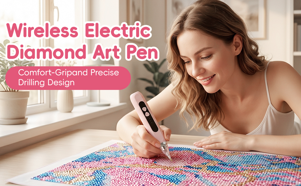 Electric Diamond Pen with Vacuum Technology,Vacuum Diamond Art Pen no Wax Needed
