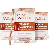 Dr. White’s Copper Tongue Scraper – Dentist-Designed Tongue Cleaner Tool for Fresh Breath, Dual-G...