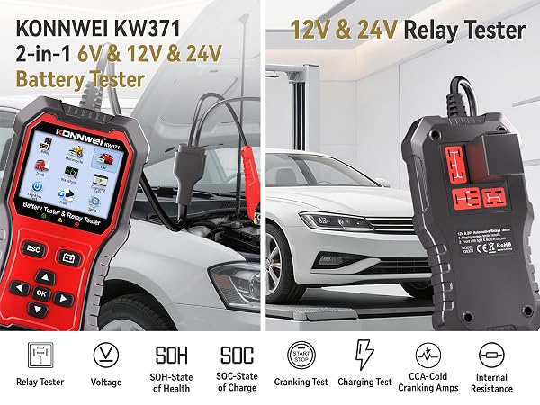 Battery Tester & Relay Tester 2 IN 1