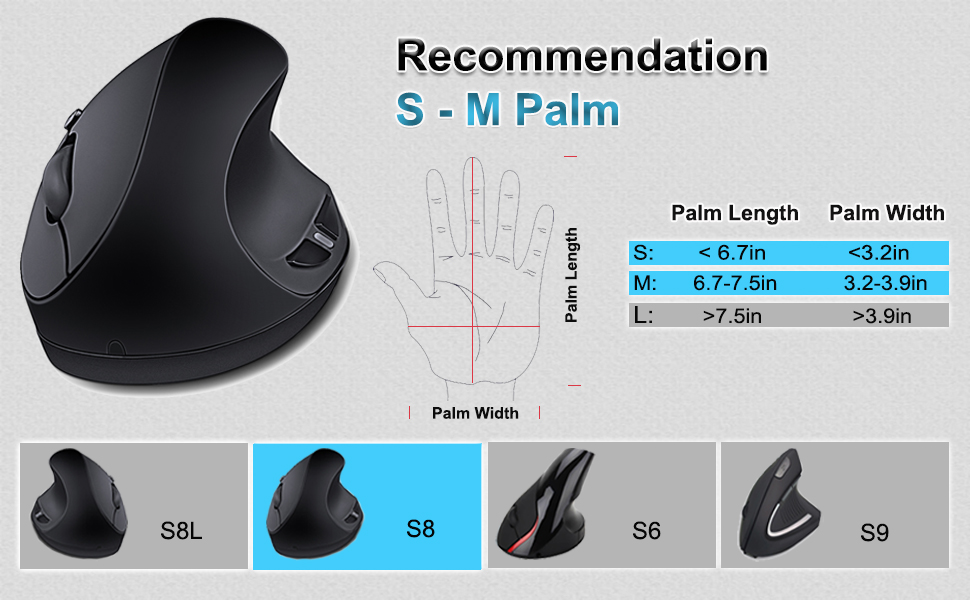 ergonomic vertical mouse S8