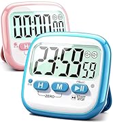 Antonki 2 Pack Classroom Timers for Kids Teachers, Magnetic Countdown Digital Kitchen Timer for C...