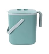 BLUE GINKGO Kitchen Compost Bin - 1.32 GAL / 5 L Easy Clean Food Waste Bin for Kitchen with Handl...