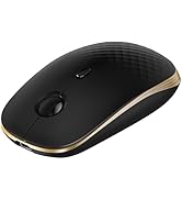 TECKNET Wireless Mouse,Rechargeable Slim Portable Silent Computer Mouse with 2.4GHz USB Receiver,...