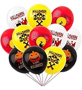 HADCKJA Halloween Balloons Halloween Party Supplies with Red Witch Black Pumpkin White Ghost Yell...