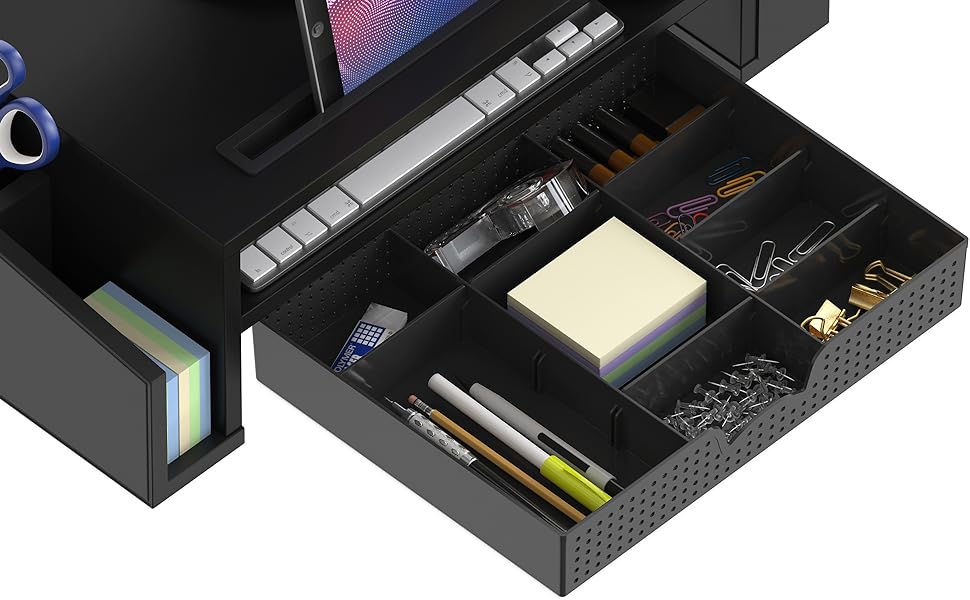 under monitor stand