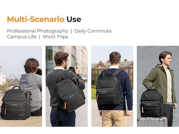 Camera Bags for Photographers with Tripod Strap & Rain Cover