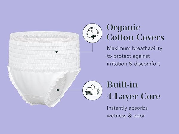 self care items for women organic cotton absorbent leakage long length essentials pads with wings