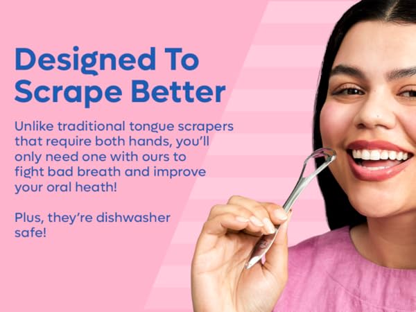 dual head metal tongue scraper for adults and kids