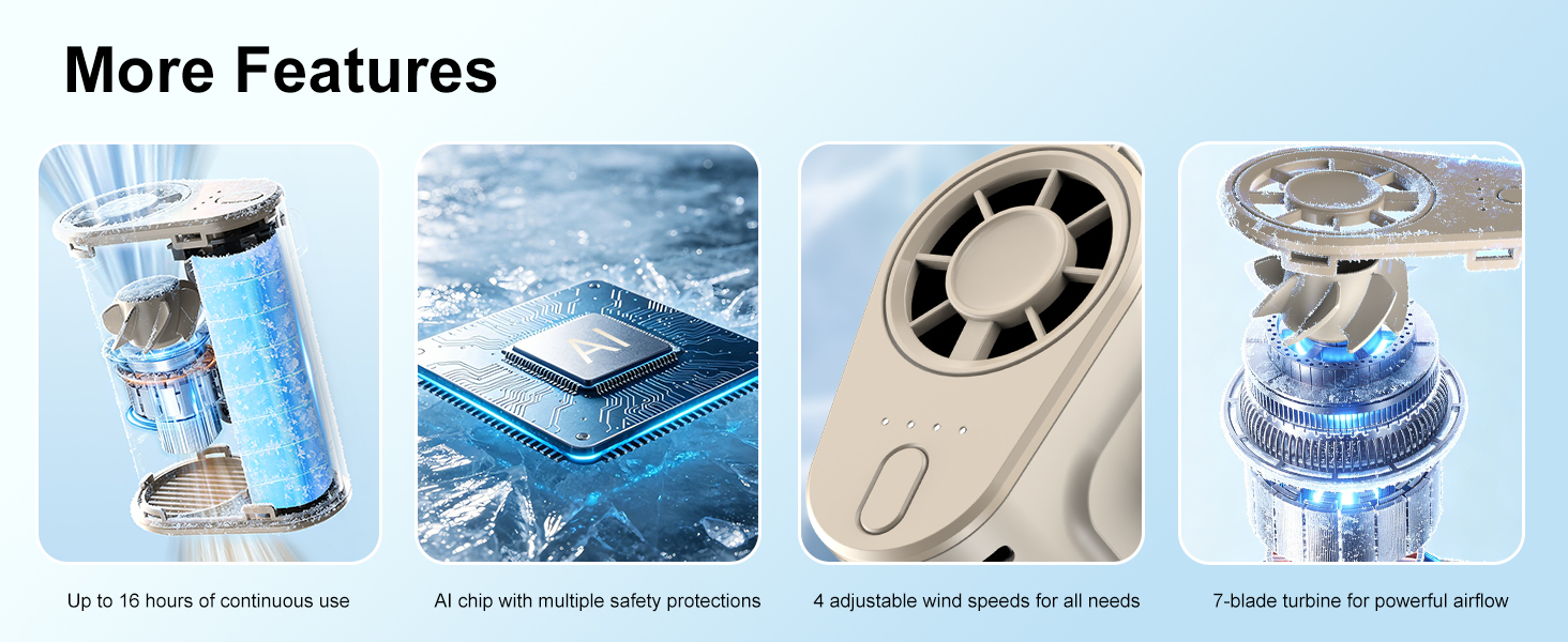 belt fan clip on waist portable cooling fan