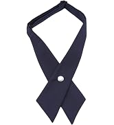 Juroicessry Black Criss-cross Bow Tie for Girl Uniform Adjustable Neck Tie for Men Women Men's Bo...
