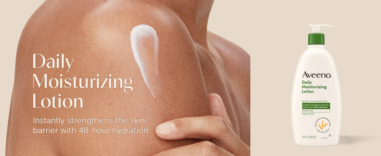 Daily Moisturizing body lotion instantly strengthens the skin barrier with 48-hour hydration