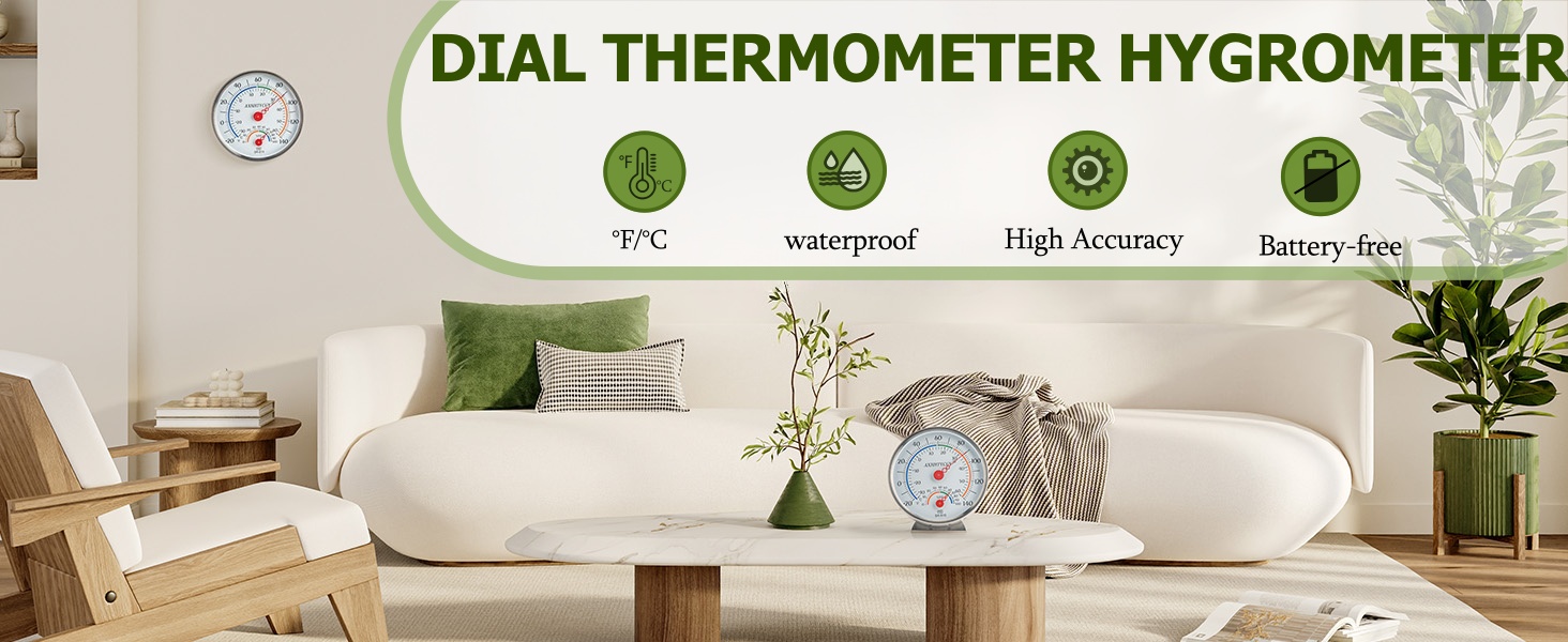 humidity meter hygrometer;wall thermometer indoor;garage thermometer