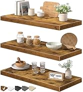 QEEIG 10" Deep Floating Shelves for Wall - 10 x 24 inch Book Shelf Bathroom Bedroom Kitchen Livin...