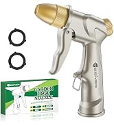 Yesker Garden Hose Nozzle, Water Hose Sprayer Nozzle Adjustable 4 Spray Patterns Heavy Duty Handh...