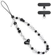 XIXIAOYANE Legant black bow beaded mobile phone charm -Stylish and lovely mobile wrist strap, cut...