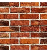 practicalWs Red Brick Wallpaper Peel and Stick Wrapping Paper Faux Stone | 17.7in x 118.1in Self ...
