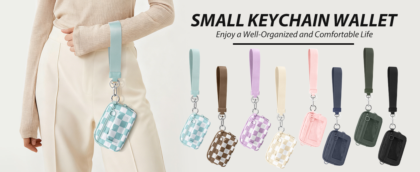 iris wallet small mini keychain wristlet wallets for women coin pouch purse card holder change girl