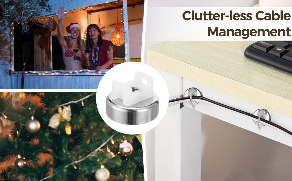 25 Pcs Magnetic Cable Zip Tie Mounts