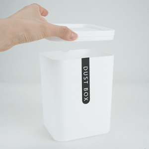 Mini Trash Can with Lid Plastic Mini Wastebasket Tiny Desktop Waste Garbage Bin for Kitchen Bathroom