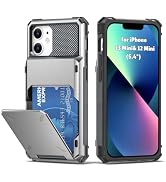 AFGHOA for iPhone 13 Mini Wallet Case,5 Credit Card Holder Case for 12 Mini | 5.4 inch,Flip Cover...