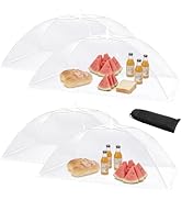 Extra Large Mesh Food Covers for Outside (2pcs*40 x 24 in & 2pcs*32 x 24 in) Collapsible and Reus...