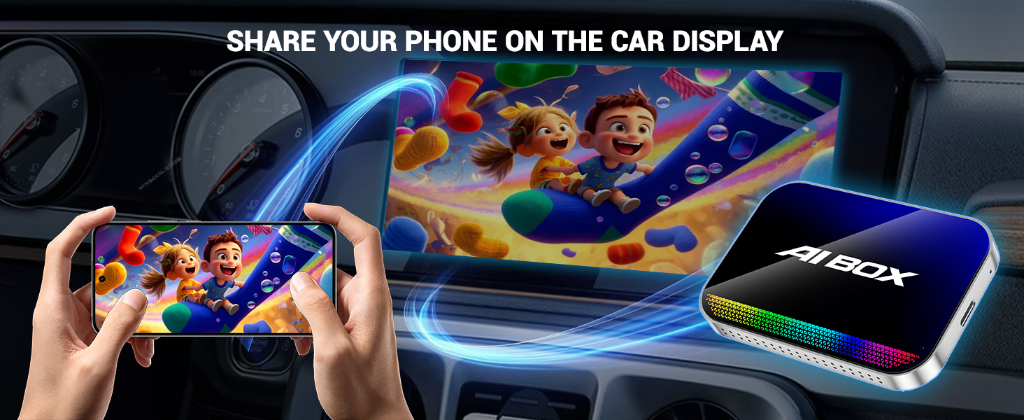 wireless carplay adapter apple iphone tiktok netflix youtube ai magic box