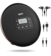 HOTT Bluetooth CD Player, Portable Walkman CD Player with MP3/USB, Headphones, Rechargeable Batte...