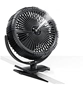 10000mAh Clip on Fan with Misting, Battery Operated Fan with Strong Clamp & Hook, 3 Timer and 2 S...