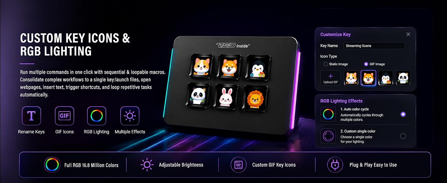 streaming deck stream macro pad keypad keyboard key custom programmable gaming shortcut customized