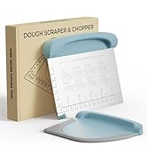 Bench Scraper Dough Cutter Tool - Bowl Pastry Scraper for Bread Cake Pizza, Bench Knife Kitchen D...