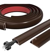 Kneelisa Floor Cord Cover, Cable Protector, 3m Brown