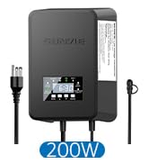 SUNVIE 200W Landscape Lighting Transformer Outdoor Low Voltage Landscape Transformer with Timer a...