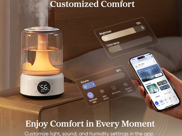 Adjustable lighting creates a comfortable home experience