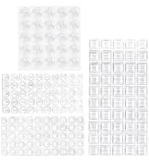 CASAMAX Silicone 165 Pcs Cabinet Door Bumpers Strong Assorted Pack Round, Square of various Diame...