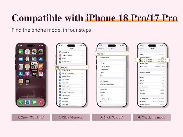 GVIEWIN Case Compatible with iPhone 18 Pro/17 Pro