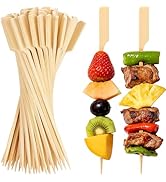 200PCS Bamboo Skewers for Appetizers, 7 IN Long Fancy Toothpicks for Appetizers Cocktail Picks, F...