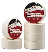 RED WOLF 1.41" x 60 Yards Masking Tape 6 Pack, General Purpose for Painting Arts Crafts Label Car...