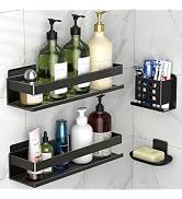 YESENT Shower Shelf 4 Pack - Bathroom Shower Shelf Rust-Proof Aluminum Adhesive Installation No D...