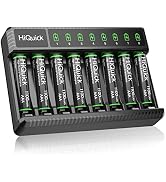HiQuick Rechargeable AAA Batteries (8 Pack), 1.2V Ni-MH Low Self Discharge & Pre-Charged 1100Mah ...