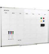 Comix Magnetic Dry Erase Calendar Whiteboard, 36 x 24 Inches Monthly Calendar Dry Erase Board for...