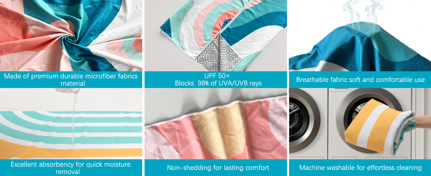 oversize microfiber beach towels 2 pack