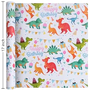 Dinosaur Wrapping Paper Roll