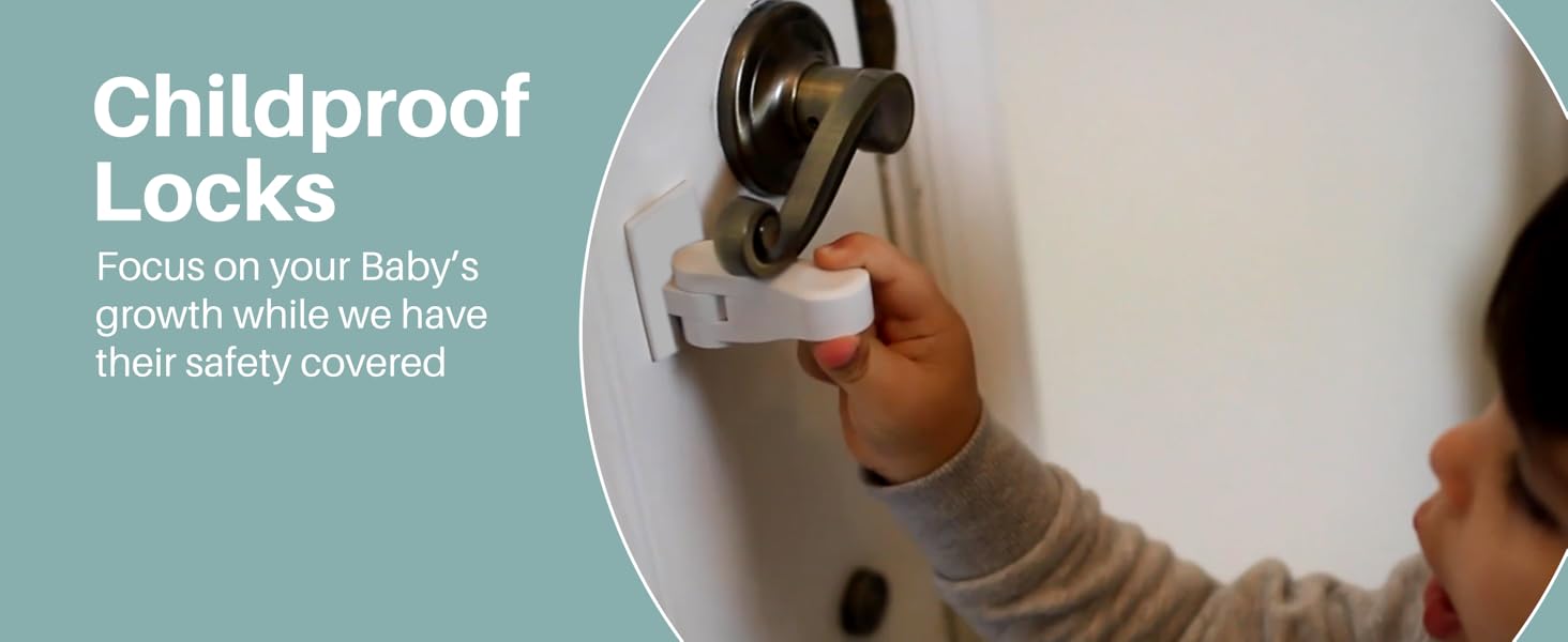 Childproof babyproof locks for your door levers for bedroom and frontdoors