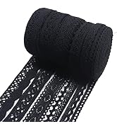 SEMINI 30 Yards Lace Trim Ribbon - Vintage Crochet Scalloped Edge for Bridal Wedding Decoration, ...