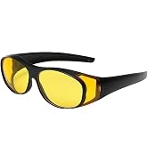 Night Driving Glasses for Men Women Anti Glare HD Polarized Yellow Tinted Night Vision Glasses fo...