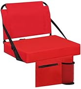 Besunbar Stadium Seat for Bleachers with Back Support and Wide Padded Cushion Stadium Chair - Inc...