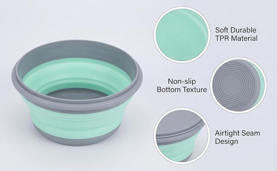 ? Non-Slip Base: Textured bottom grips tables and rocks firmly.