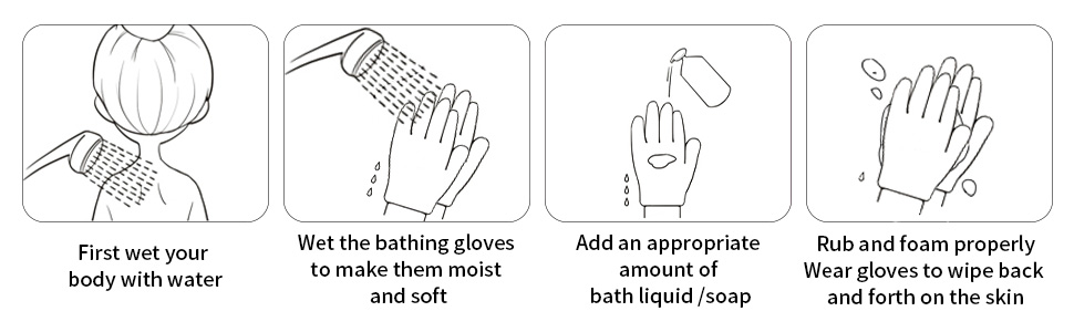 Alotpower 12 Pairs Exfoliating Bath Gloves Instructions