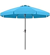 ABCCANOPY 9ft Scalloped Patio Umbrella, Outdoor Table Umbrella with Tilt and Crank, Fiberglass Ri...