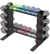 PROIRON Compact Dumbbell Rack Stand Only, Stable Dumbbell Storage Rack with Extra Long Steel Pipe...